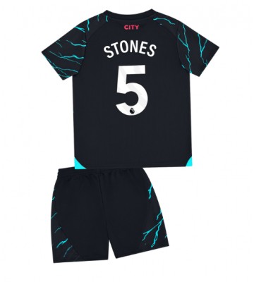 Manchester City John Stones #5 Replica Third Stadium Kit for Kids 2023-24 Short Sleeve (+ pants)